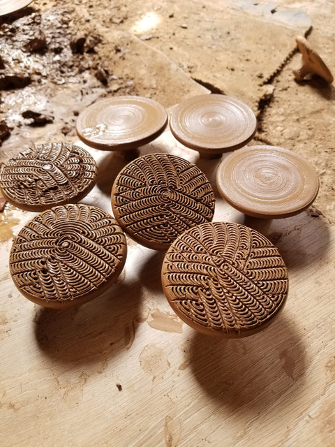 Clay Mihakkat discs - some smooth bottoms and some textured