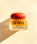 Rounded square frosted jar with red cap, DEHIYA Alia Maroc Argan Beldi Cleanser