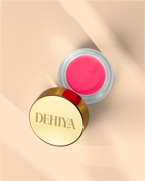 DEHIYA Lip and Cheek Pot with Gold Cap, Nymph - Coral Pink